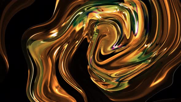 Abstract Background Oily Glossy Material Twisted Liquid Animation