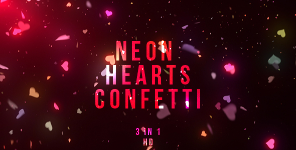 Neon Heart Confetti alt