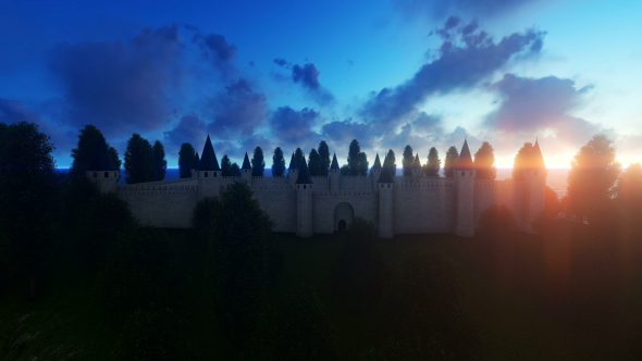 Aerial View of the Historic Castle alt