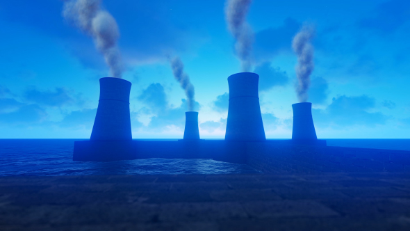 Cooling Towers in Evening alt