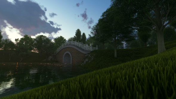 Historic Bridge at Night alt