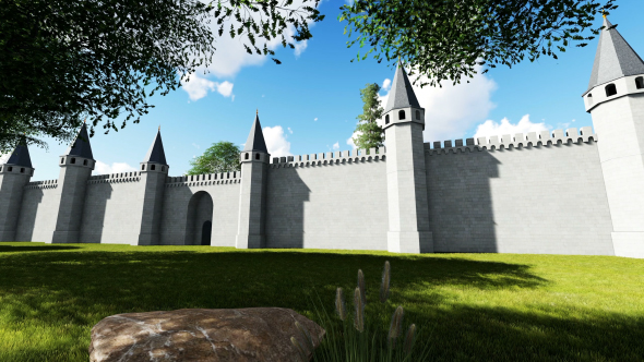 Medieval Castle and Clouds alt