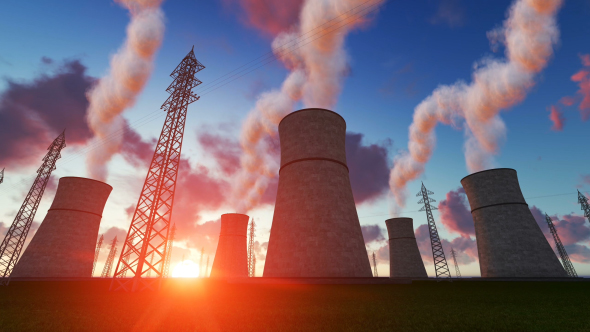 Power Plant at Sunset alt