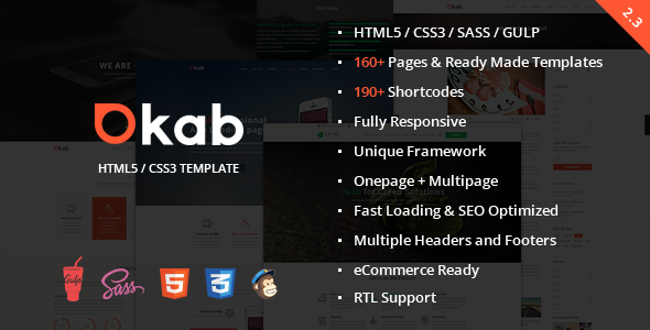 Okab – Responsive Multi-Purpose HTML5 Template