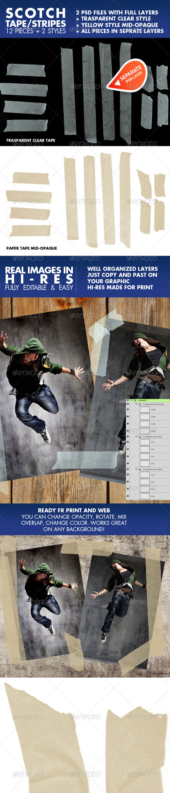 Graphics: Adhesive Grunge Layer Modern Paper Tape Psd Scotch Sticker Tape Transparent