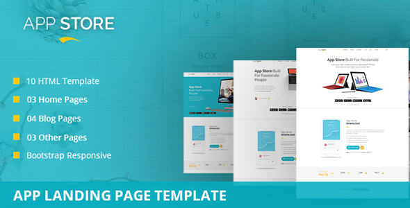 App Store - App Landing Page Template