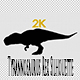Dinosaur Tyrannosaurus Rex Silhouette, Walk Loop - VideoHive Item for Sale