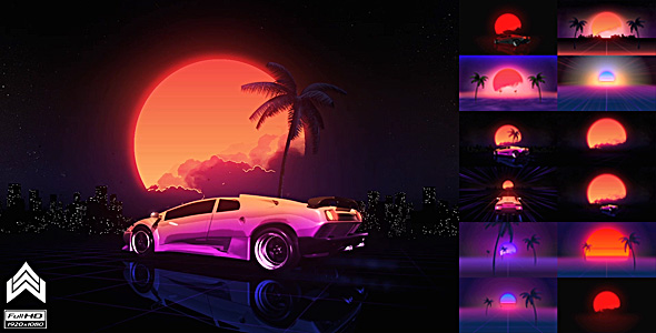 20 Retro Futuristic Background Loops alt