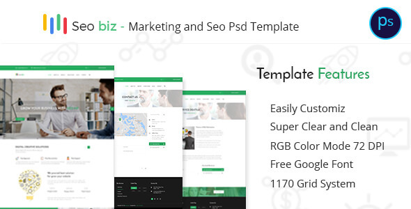 Seobiz - Marketing and SEO PSD Template