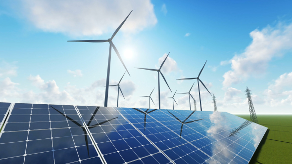 Solar Panels with the Sunny Sky alt