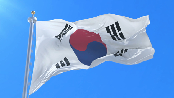 Flag of South Korea Waving alt