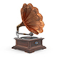 Old classical phonograph 3D model - 3DOcean Item for Sale