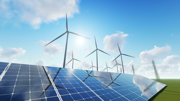 Solar Panels and Wind Turbines alt