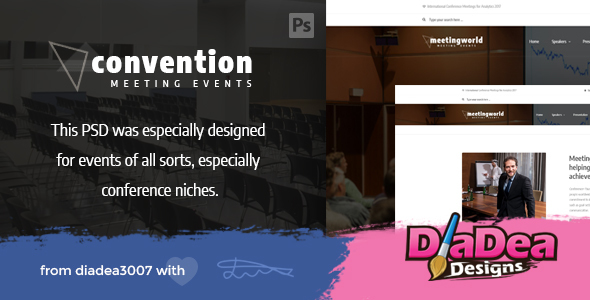 Convention - Conference & Events PSD Template