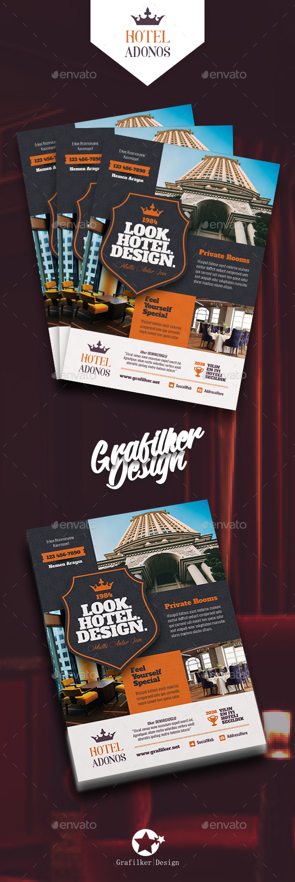 Hotel Flyer Template Graphics Designs Templates