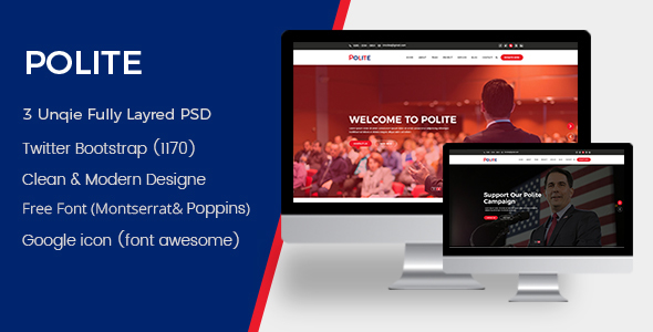 Polite - Political PSD Template