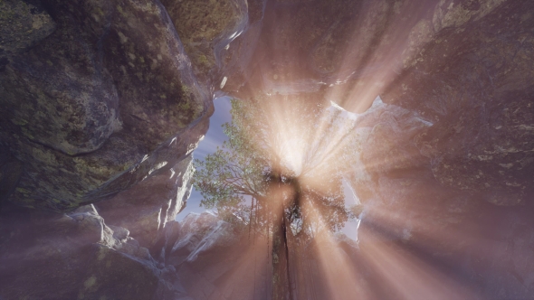 Sun Light Inside Mysterious Cave alt