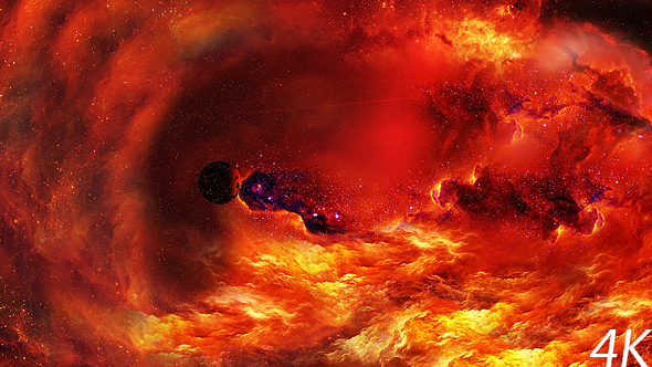 Journey Through Abstract Red Space Nebulae alt