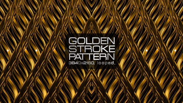 Golden Stroke Pattern 4K