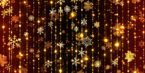 Gold Snowflakes Falling