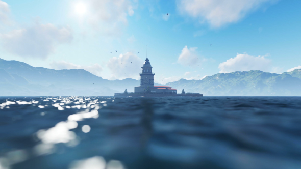 Maiden Tower and Blue Sky alt