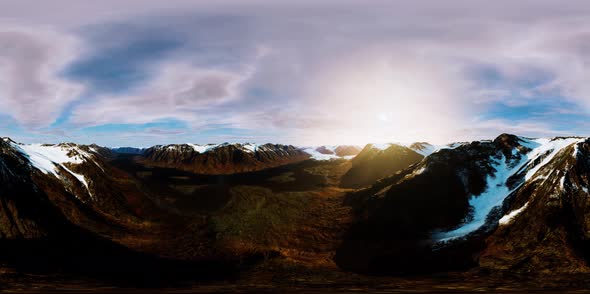 VR 360 Panorama of Arctic Spring in Spitsbergen