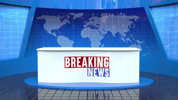 Breaking News Banner Background In The News Studio Loop 4k