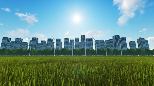 Wind Turbines with Sun alt