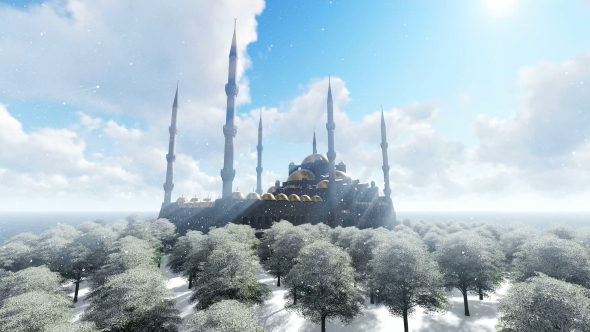Snowy Mosque in Sunshine alt