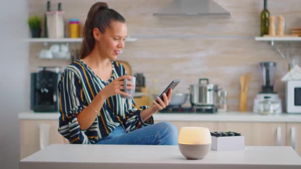 Woman Enjoying Aromatherapy