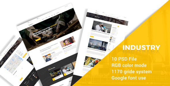 Industry- IIndustral , Engineering and Factory PSD Template