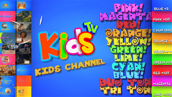 Kids And Family Channel Broadcast Graphics Package