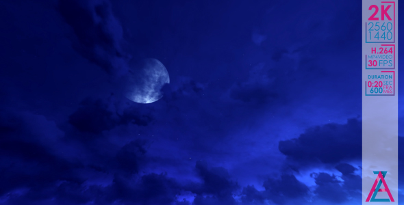 Night Sky And Moon alt