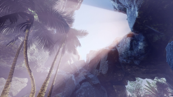 Sun Light Inside Mysterious Cave alt