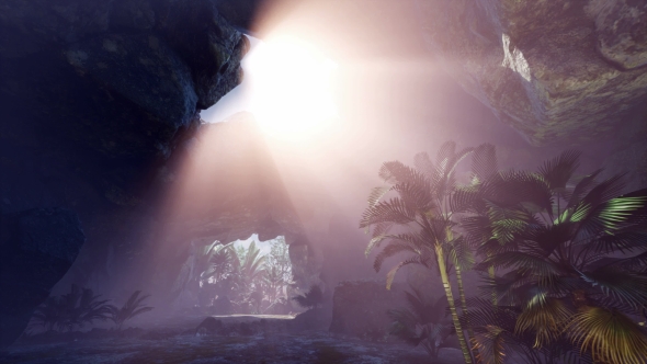 Sun Light Inside Mysterious Cave alt