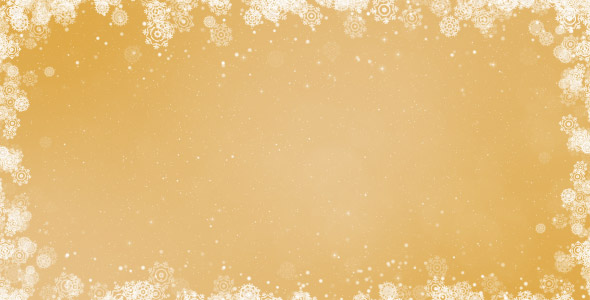 Gold New Year Snowflakes Frame