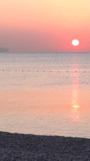 Beautiful Seascape Sun Over the Sea Near the Shore