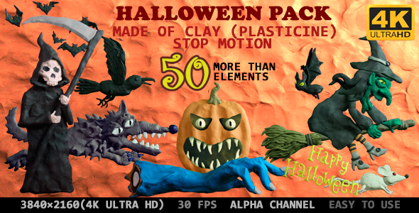 Clay Halloween Pack 4K