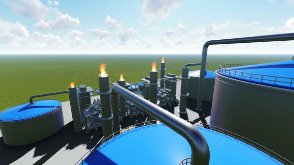 3D Power Plant Station alt