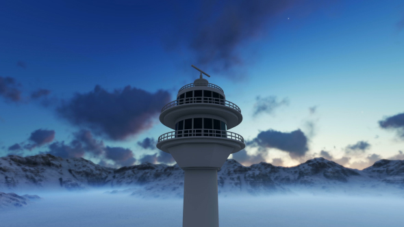 Radar Tower at Night