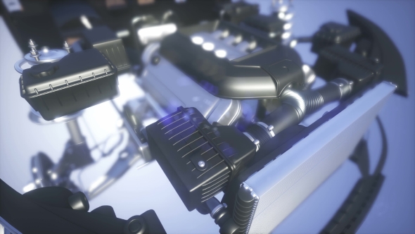 Detailed Car Engine and Other Parts alt