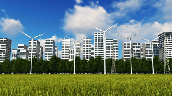 Wind Turbines and Clouds alt