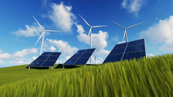 Wind Turbines and Solar Panels alt