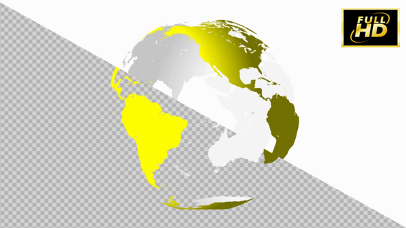 Earth Globe 3D (Yellow)