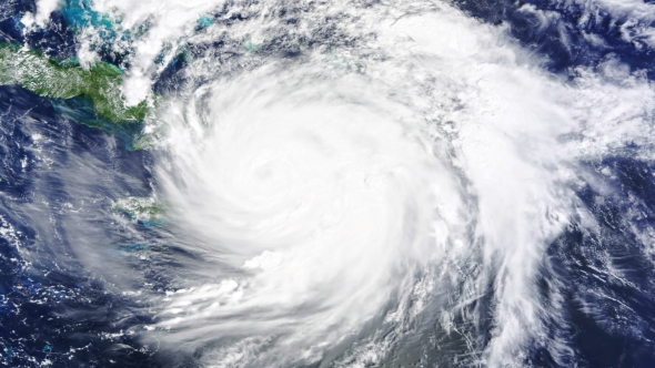Hurricane Storm, Tornado, Satellite View. Elements of This Image Furnished By NASA