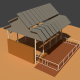 Low Poly Cowshed - 3DOcean Item for Sale