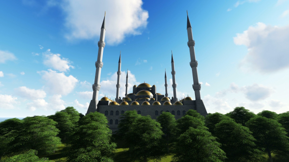 Mosque and Clouds alt