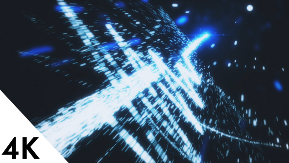 VJ EKG (Heartbeat Monitor - Electrocardiogram) Particles 4K alt