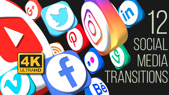 Social Media Social Media Transitions (4K)