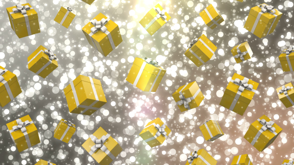 Yellow Falling Gift Boxes alt